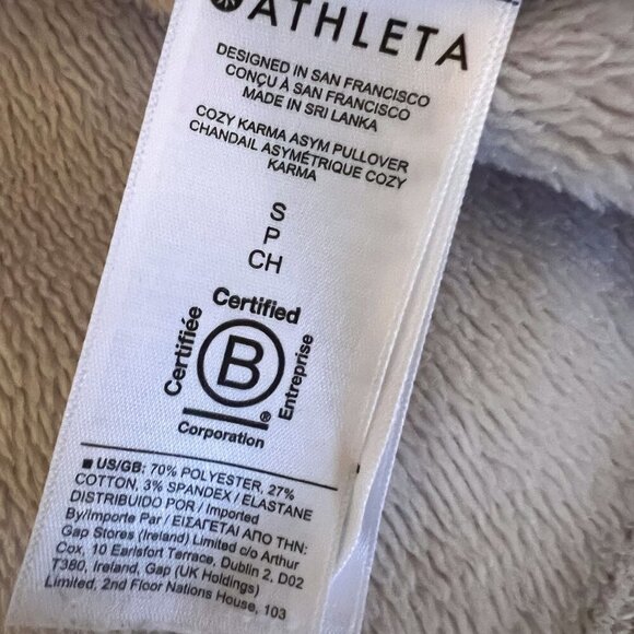 Athleta Cozy Karma Asym Pullover // Toasted Brown Heather Small - Picture 11 of 14